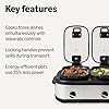 Basics Triple Slow Cooker with Ceramic Non-Stick Coating and Temperature Controls, 3 x 2.5 Quarts, Stainless Steel